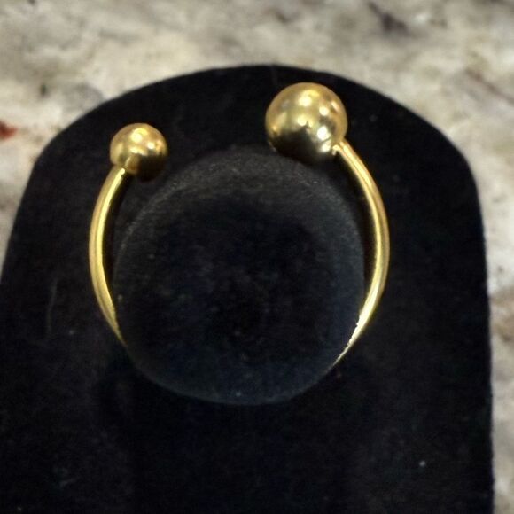 NEW Nordstrom Elegant Gold Ball Ring Adjustable - Picture 2 of 4